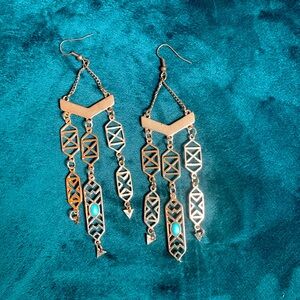 Vintage Gold & Turquoise Earrings